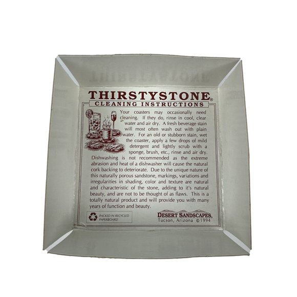 Thirstystone Brand Mountain Landscape 4 Coasters Absorbent Natural Sandstone USA - Picture 4 of 7